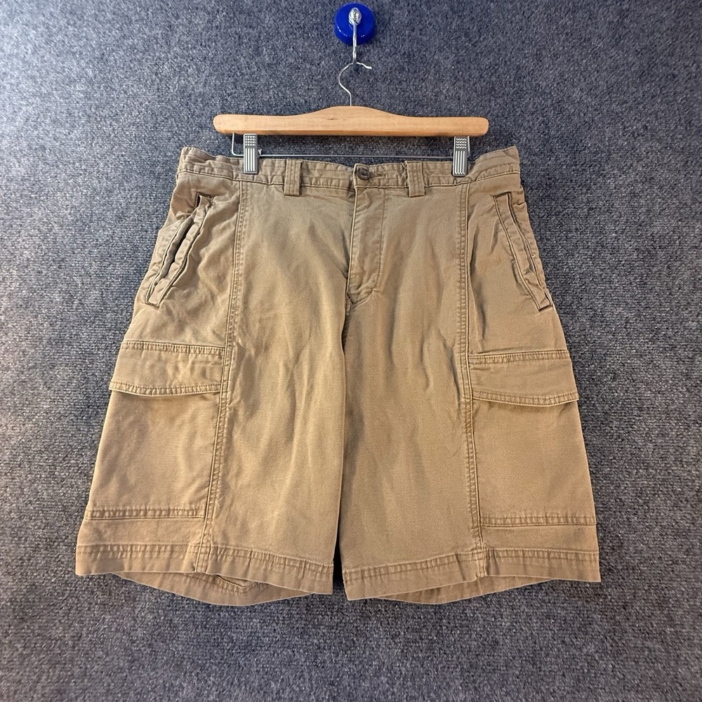 Tommy Bahama Cargo Shorts Mens 35 Khaki‎ Tan Stretch Tencel Cotton Casual
